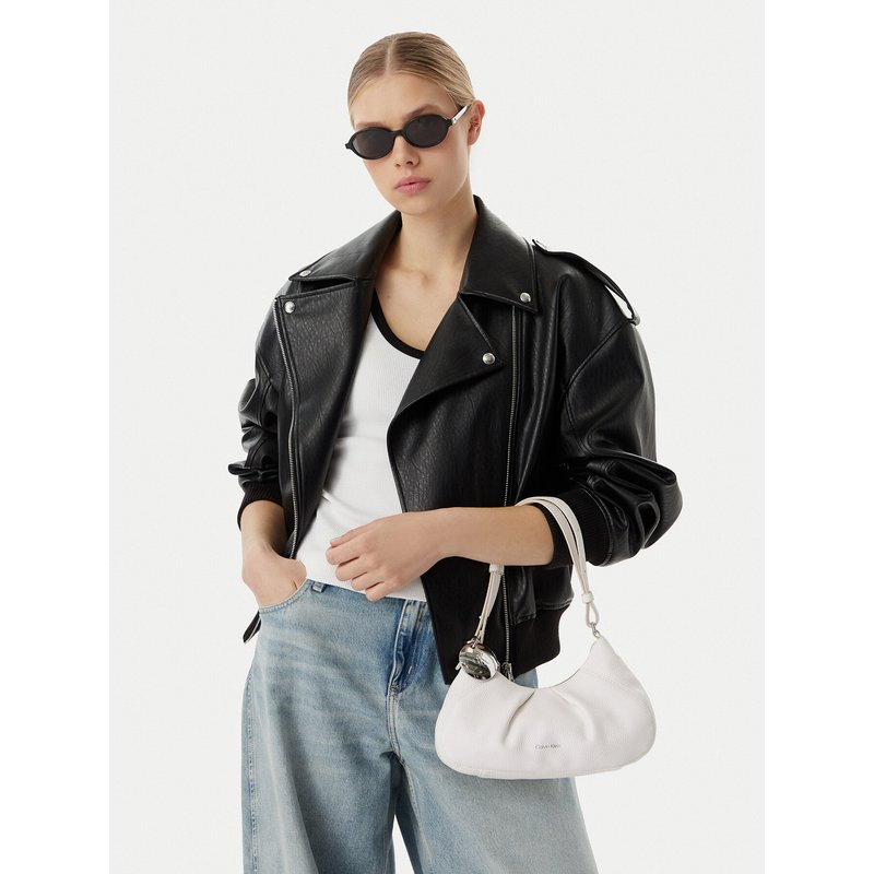 Handtasche Calvin Klein Engraved Hw LV04F3554G Weiß