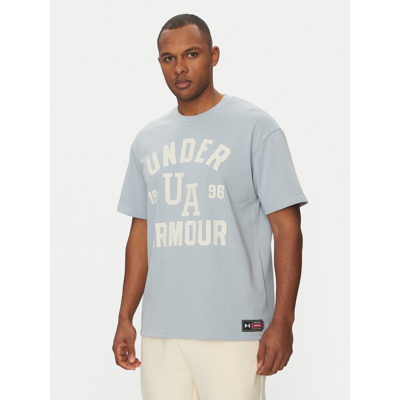Under Armour T-Shirt Heavyweight Varsity 1390179 Himmelblau Oversize