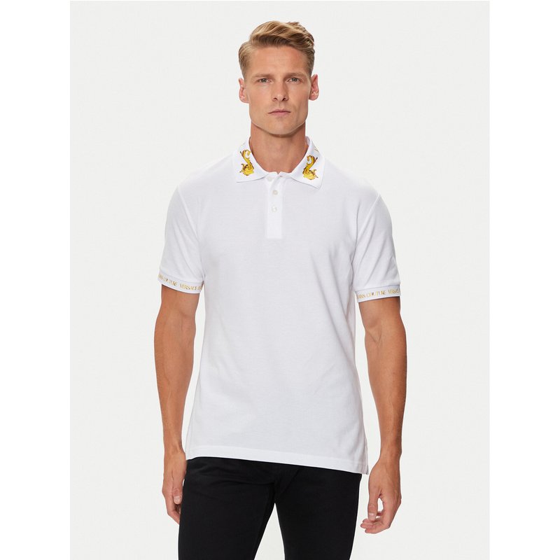 Versace Jeans Couture Poloshirt 76GAGT00 Weiß Regular Fit