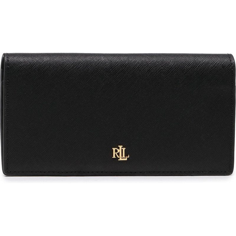 Geldbörse LAUREN RALPH LAUREN Slim Wallet Wlt Med 432802917009 Schwarz