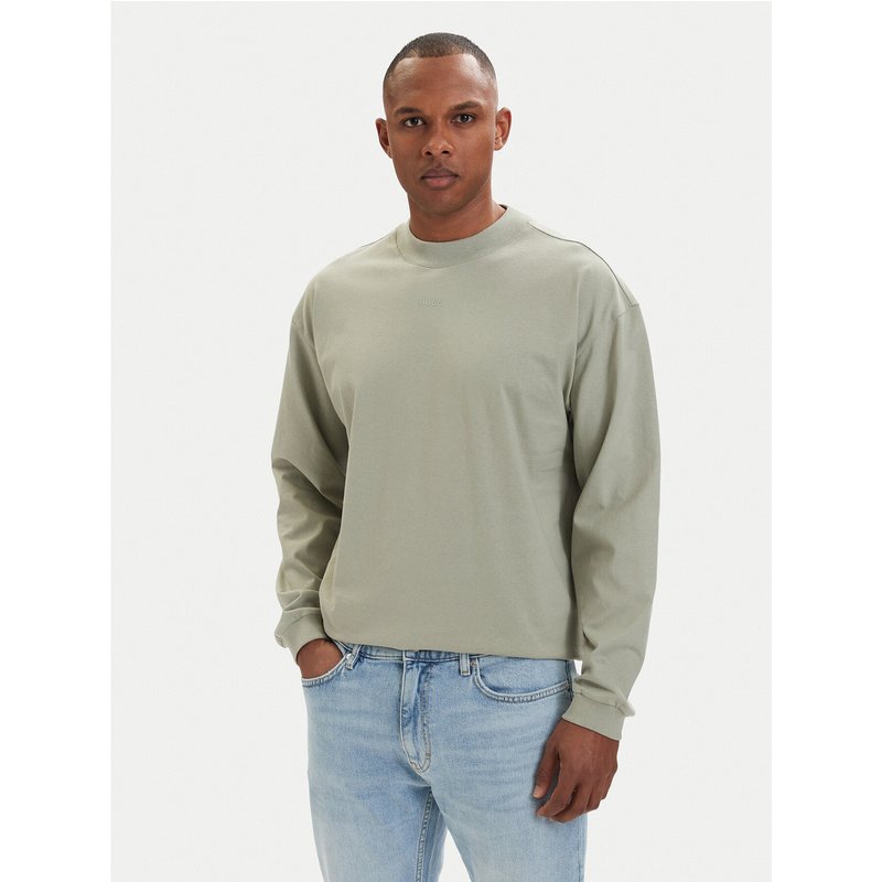 HUGO Longsleeve Daposo 50511029 Hellgrün Relaxed Fit