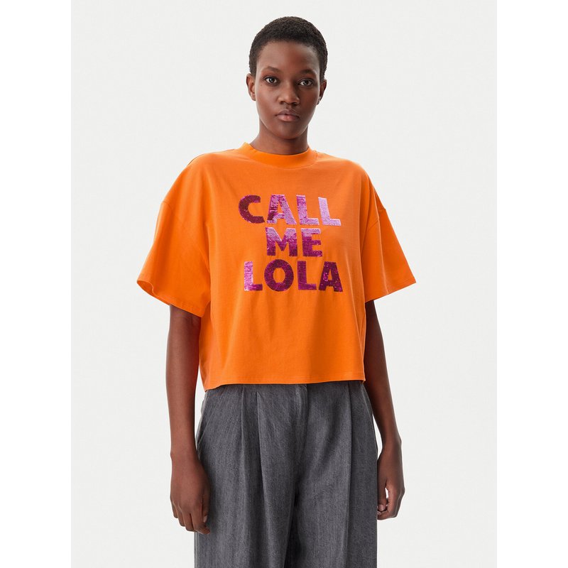 LOLA CASADEMUNT T-Shirt LS2515054 Orange Relaxed Fit