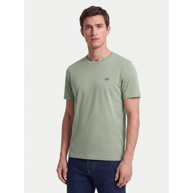 Gant T-Shirt Shield 2003184 Hellgrün Regular Fit