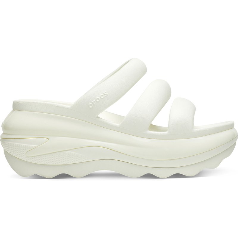Pantoletten Crocs Mega Crush Triple Strap 209842 Écru