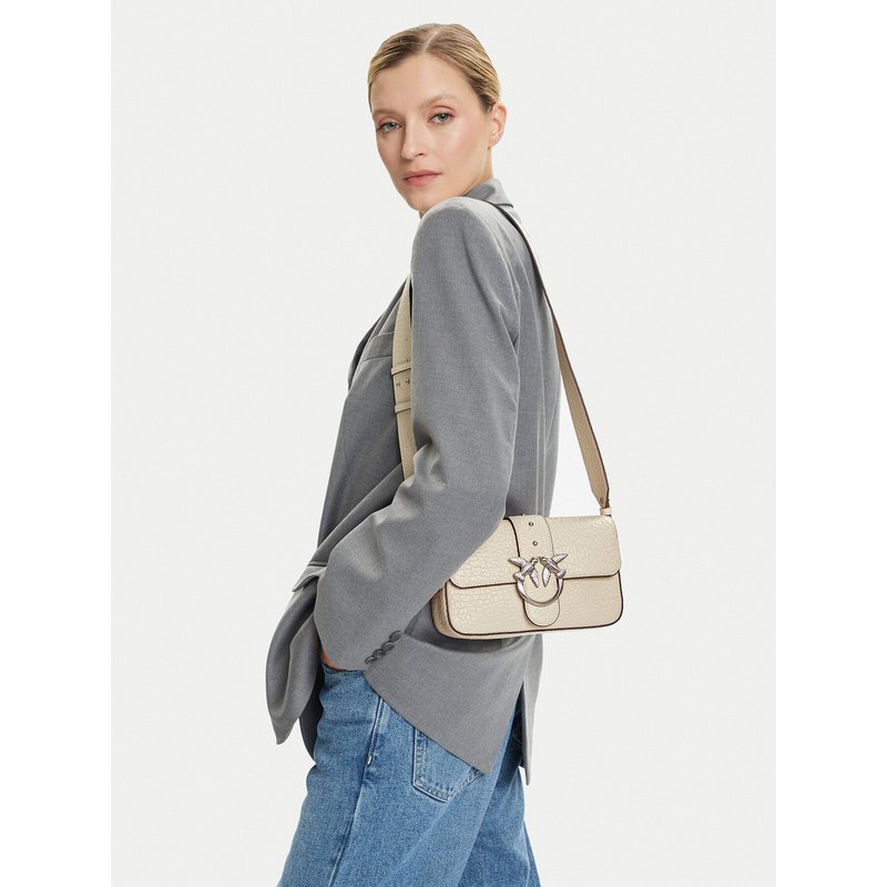 Handtasche PINKO Love One Mini Slouchy Fl Al 25-26 PLTT 104340 A2JU Écru