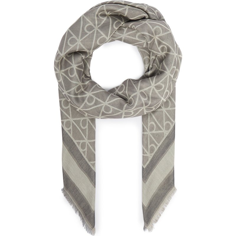 Tuch Calvin Klein Emblem Aop Jacquard Square Scarf LV04F8080G Grau