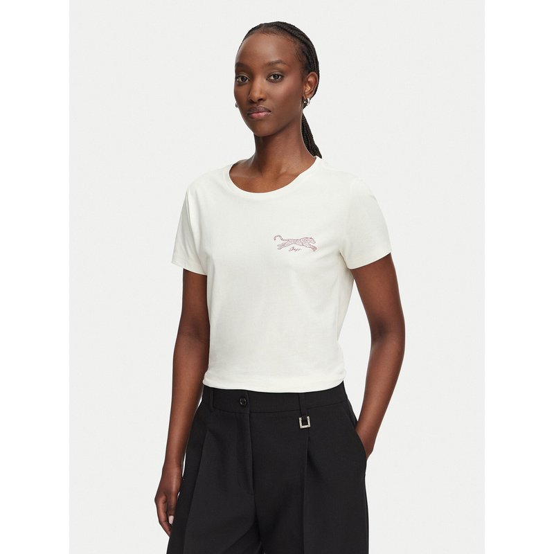 BOSS T-Shirt C_Elove_5 50566827 Creme Slim Fit