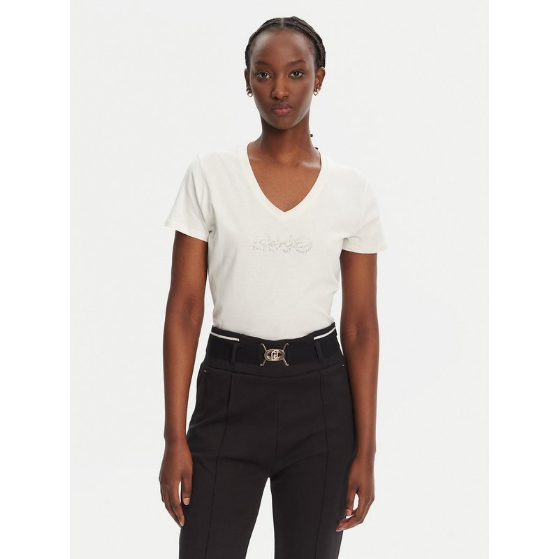 Liu Jo Sport T-Shirt TA5179 J6040 Weiß Regular Fit