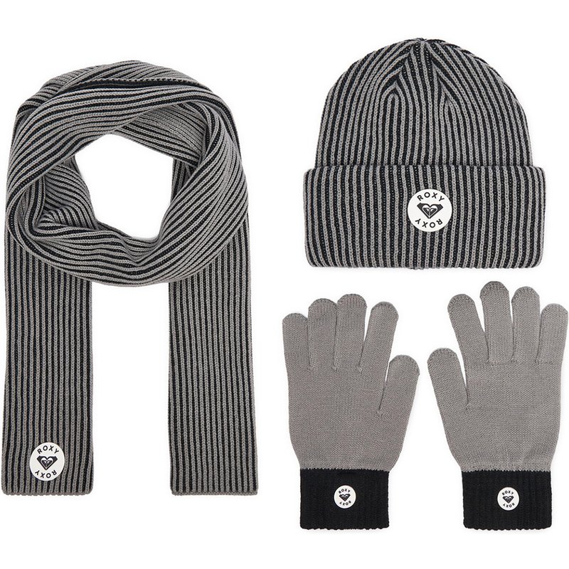 Set Mütze, Schal und Handschuhe Roxy WBEO-RX-SW346-004-AW26 Grau