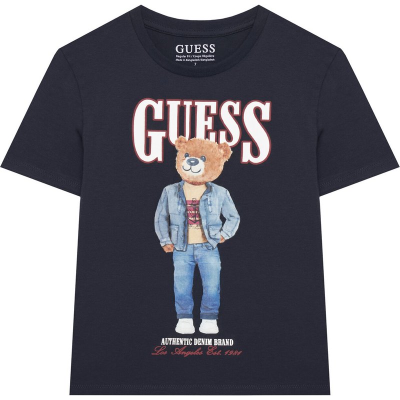 Guess T-Shirt L6RI11 K8HM4 Dunkelblau Regular Fit