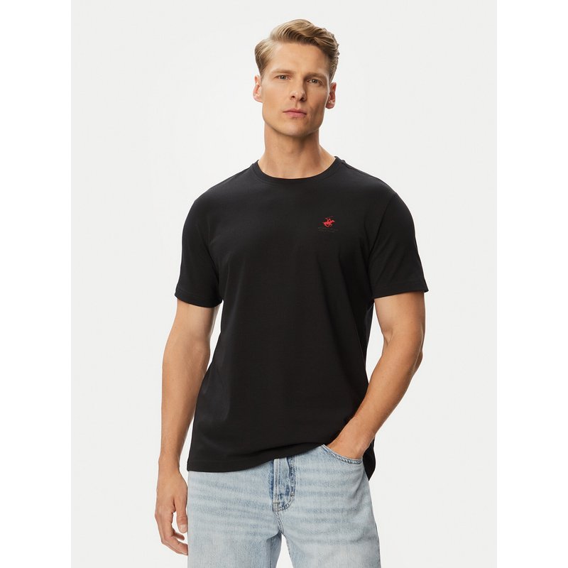 Beverly Hills Polo Club T-Shirt P-SS26M-TS5022 Schwarz Regular Fit