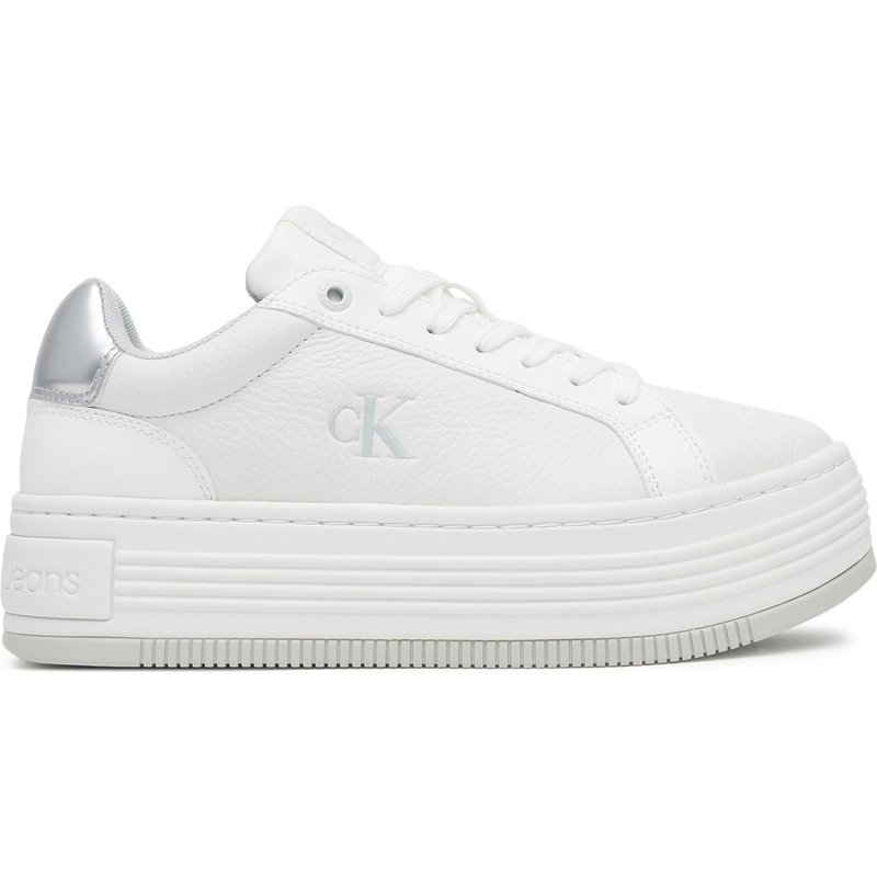 Sneakers Calvin Klein Jeans Bold Flatf Low Lace Mg YW0YW01766 Weiß