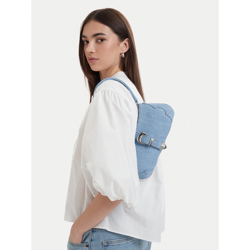 Handtasche Tommy Jeans Tjw Cool Denim Shoulder Bag AW0AW18878 Blau