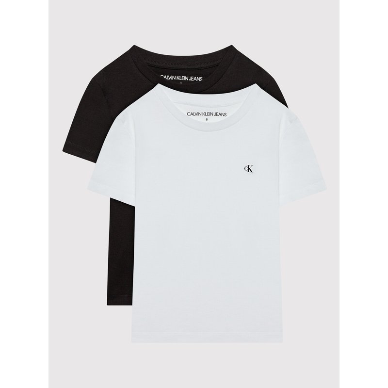 Calvin Klein Jeans T-Shirt-Set Monogram IB0IB01093 Weiß Regular Fit