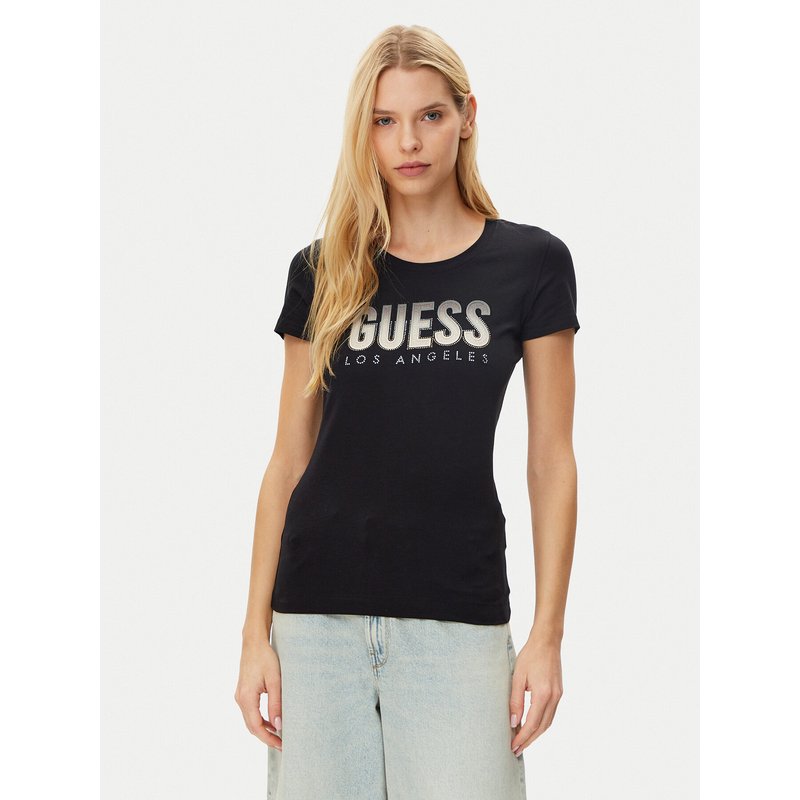 Guess T-Shirt W5GI14 J1314 Schwarz Regular Fit