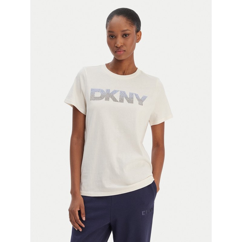 DKNY Sport T-Shirt DP6T1557 Écru Relaxed Fit