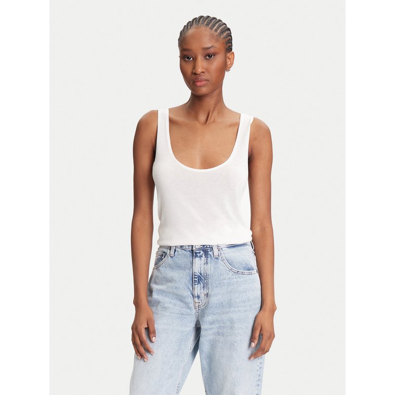 Calvin Klein Top LV044C345G Écru Regular Fit