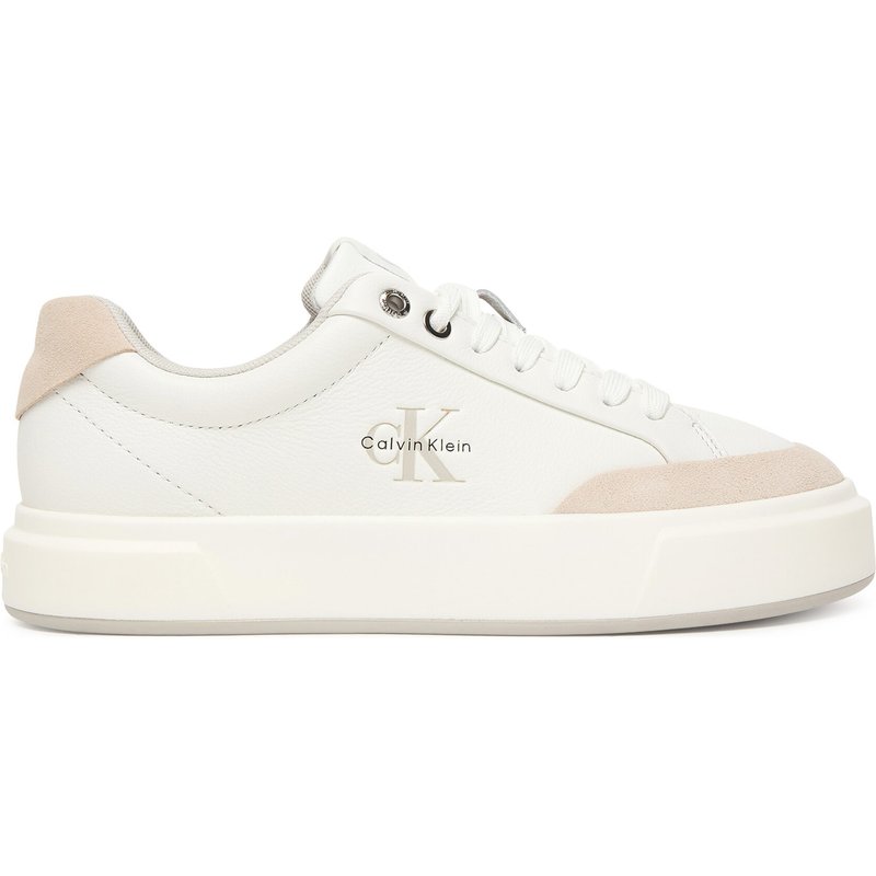 Sneakers Calvin Klein Basket Cupsole Laceup Lth Mix YW0YW02023 Weiß