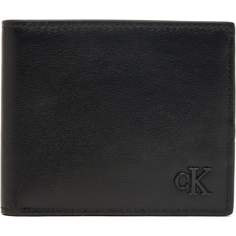 Geldbörse Calvin Klein Bold Ck Suede Billfold W/ Coin LV04D1365G Schwarz