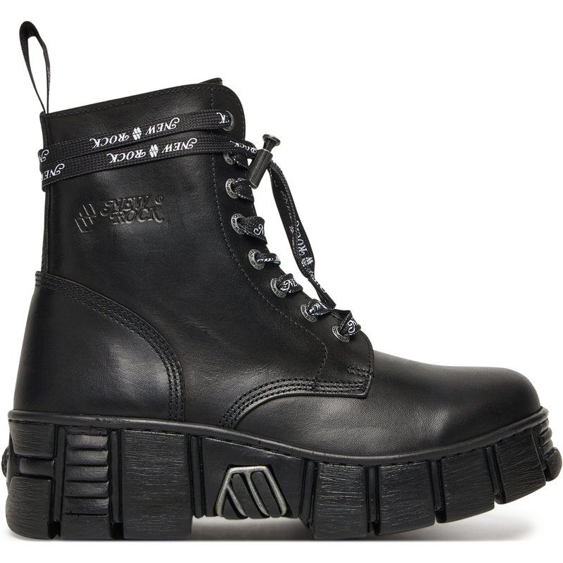 Schnürschuhe NEW ROCK M-WALL084NP-C8 Schwarz