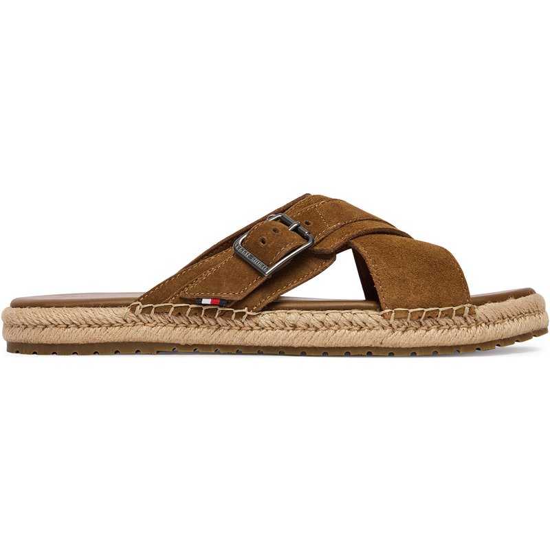 Espadrilles Tommy Hilfiger Buckle Flexible Sandals FM0FM05772 Braun