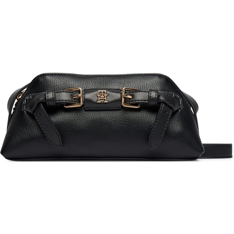 Handtasche Tommy Hilfiger Th Buckle Micro Crossover AW0AW19511 Schwarz