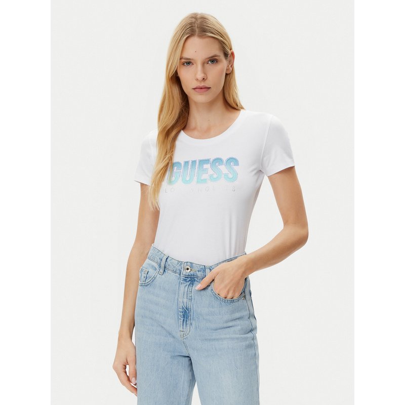 Guess T-Shirt W5GI14 J1314 Weiß Regular Fit