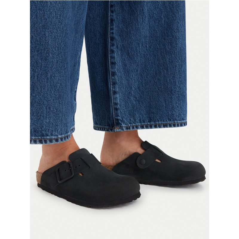 Pantoletten Birkenstock Boston Wire Buckle 1031575 Schwarz