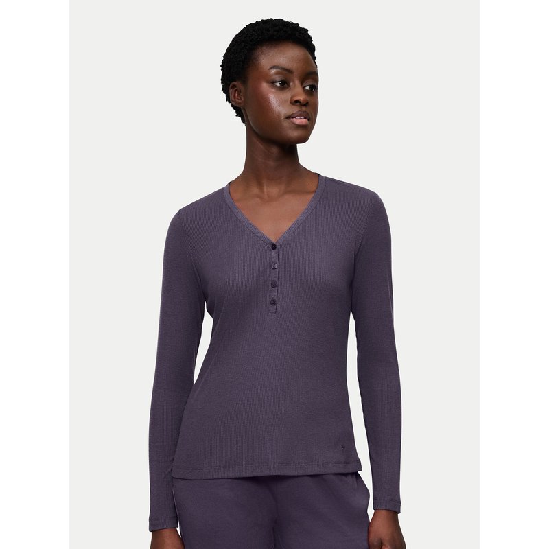 Triumph Pyjama-Bluse Mix&Match 10225031 Dunkelblau Regular Fit