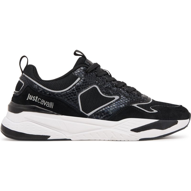 Sneakers Just Cavalli Fondo Nevada Dis 2 79QA3SD1 ZSD37 Schwarz