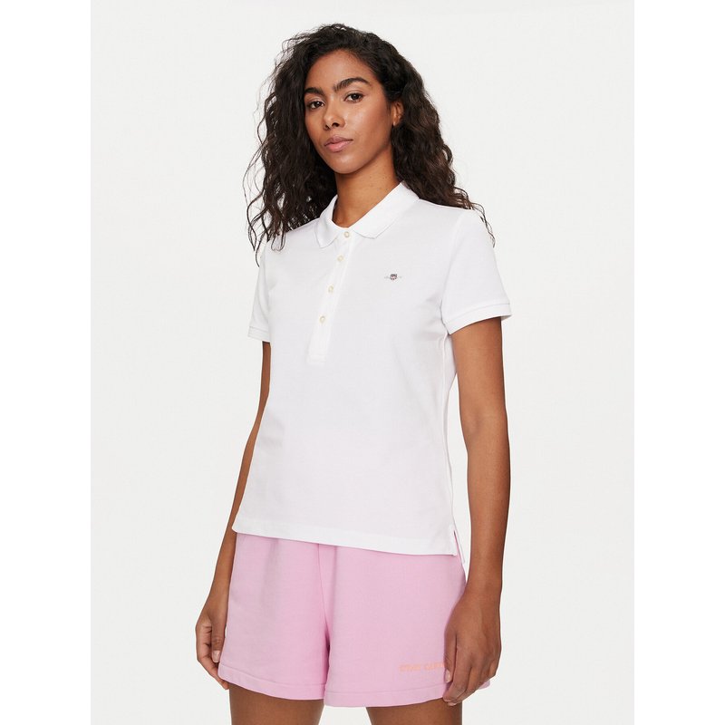 Gant Poloshirt Shield 4200870 Weiß Slim Fit