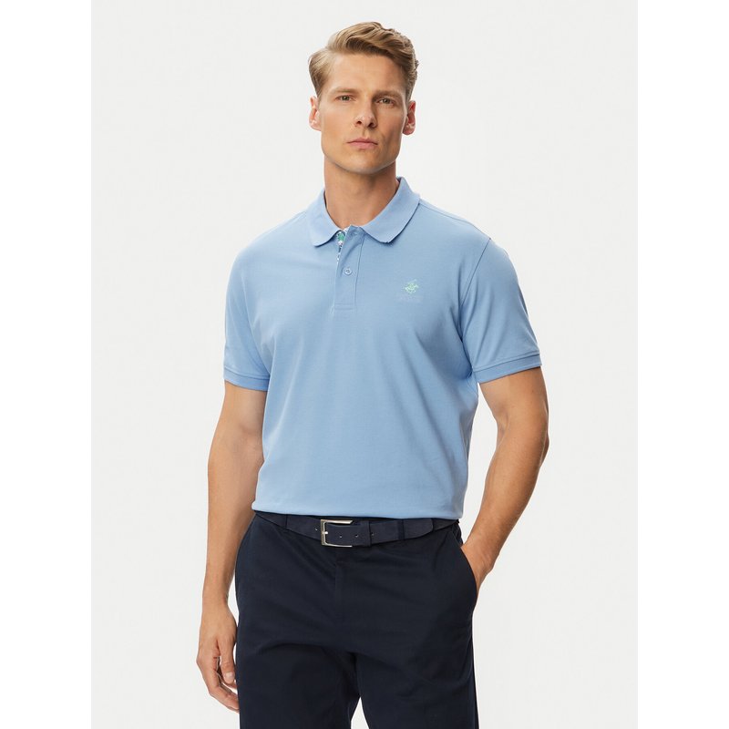Beverly Hills Polo Club Poloshirt P-SS26M-P450106 Hellblau Regular Fit