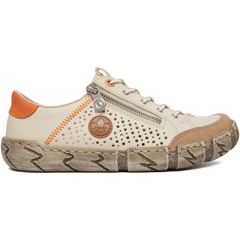 Halbschuhe Rieker L0355-61 Beige