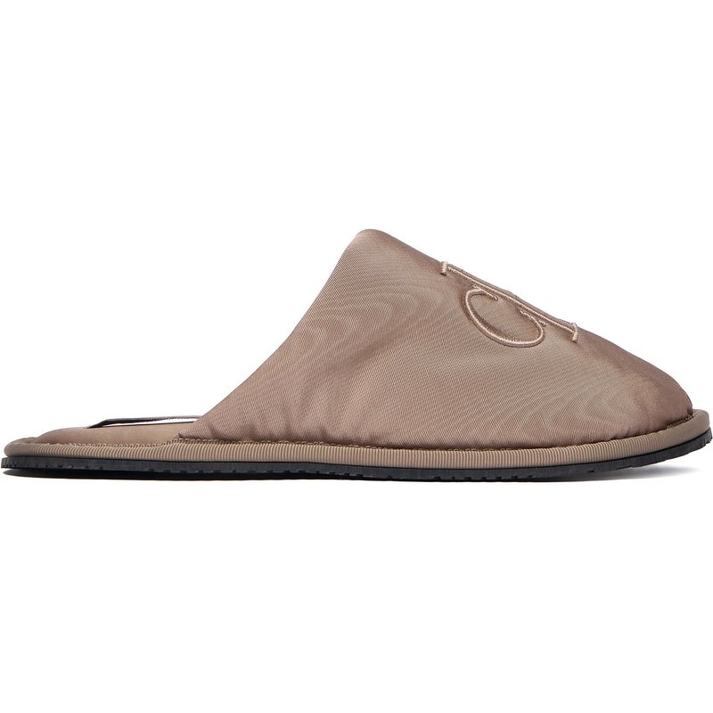 Hausschuhe Calvin Klein Jeans Slipper Satin Moire YW0YW02053 Beige