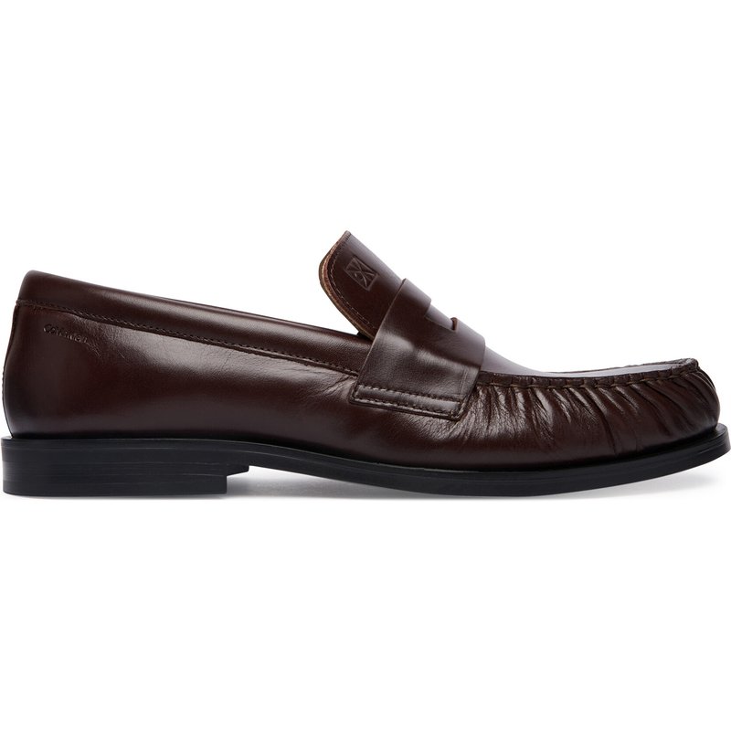 Slipper Calvin Klein Ess Rubber Loafer Wr Pol Lth HM0HM02171 Dunkelbraun