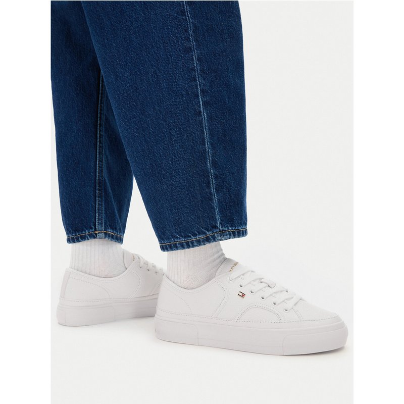 Sneakers Tommy Hilfiger Platform Vulc Piping Ltr FW0FW09393 Weiß