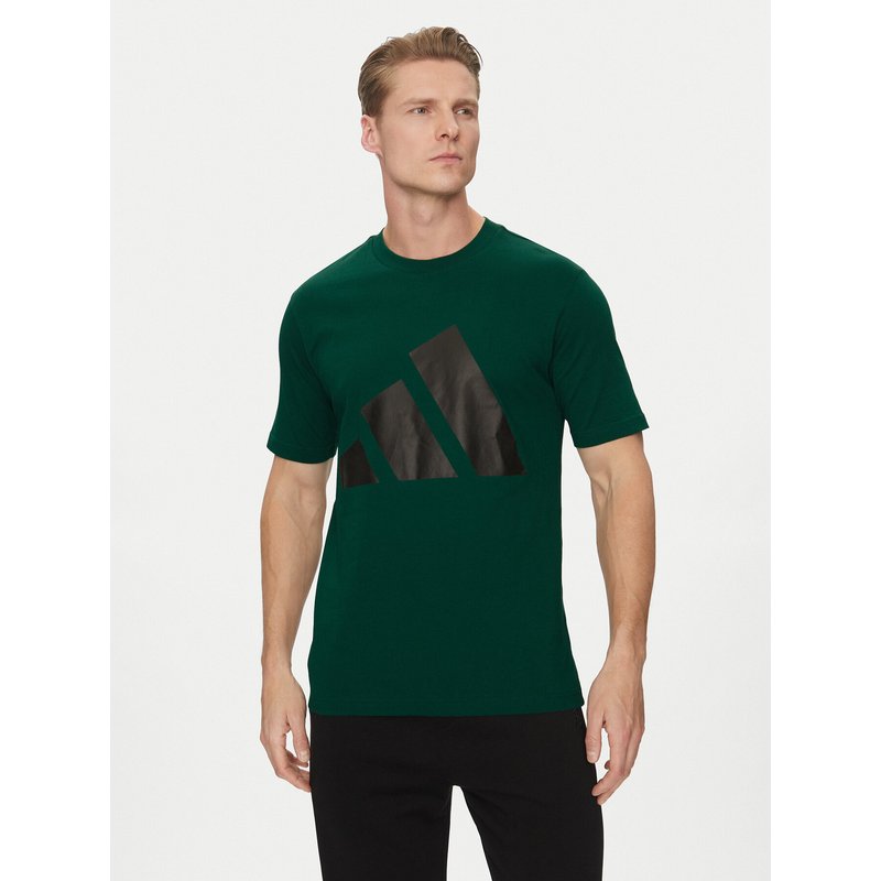 adidas T-Shirt Essentials Big Logo JE8932 Grün Regular Fit