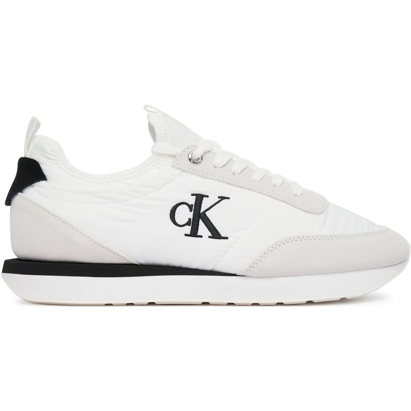Sneakers Calvin Klein Retro Runner Lace Up Sock YW0YW02060 Weiß