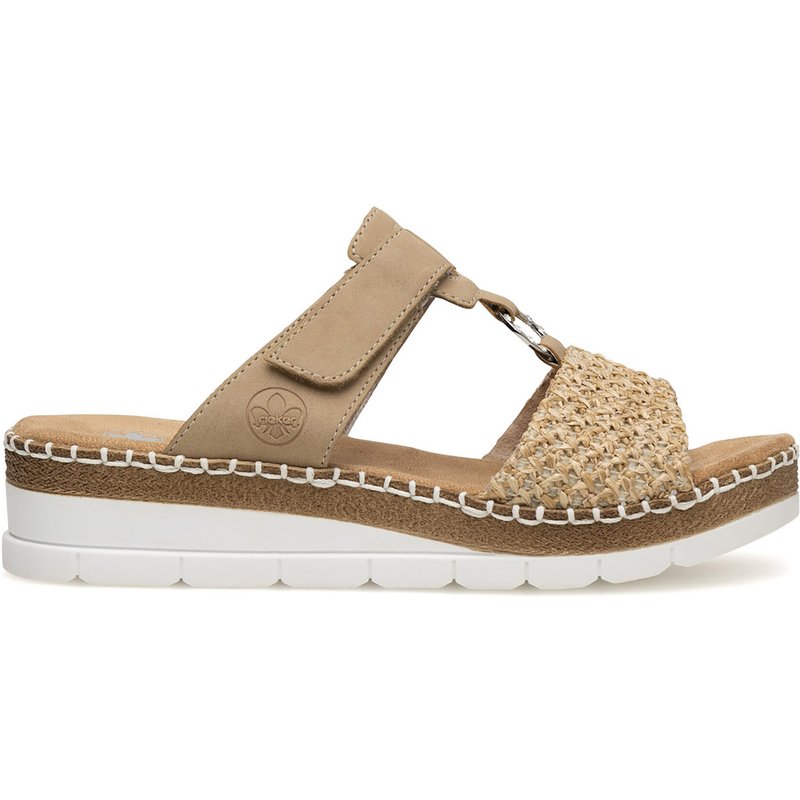 Pantoletten Rieker V1243-60 Beige