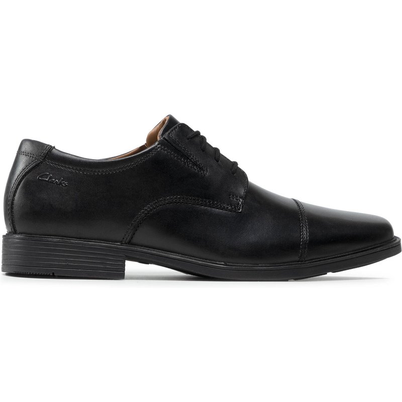 Halbschuhe Clarks Tilden Cap 261103097 Schwarz