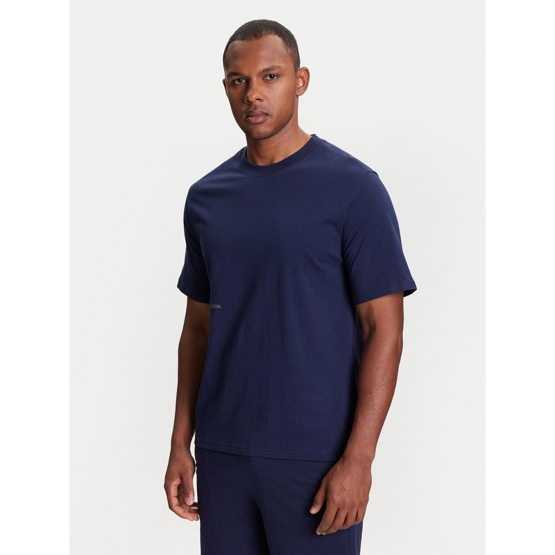 United Colors Of Benetton T-Shirt 30964M01W Dunkelblau Regular Fit