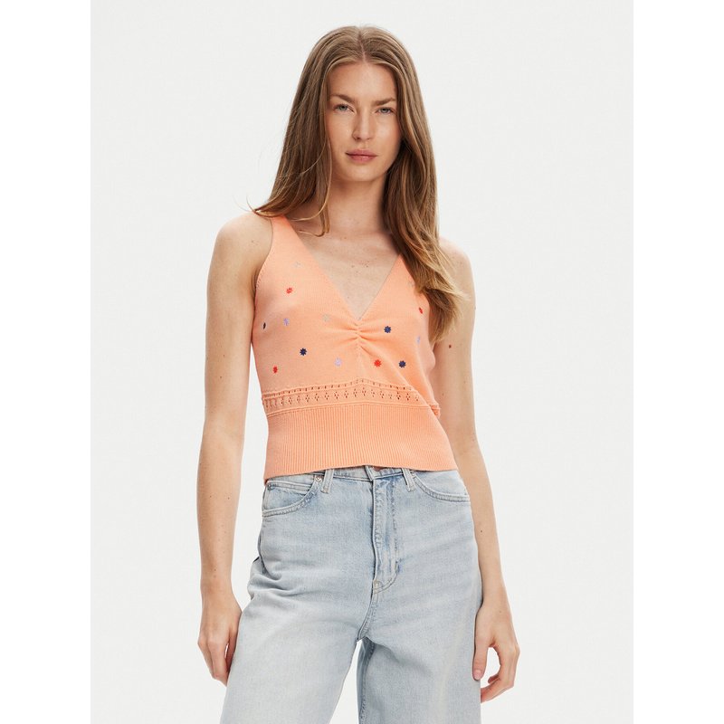 United Colors Of Benetton Top 10C1EH01A Orange Regular Fit