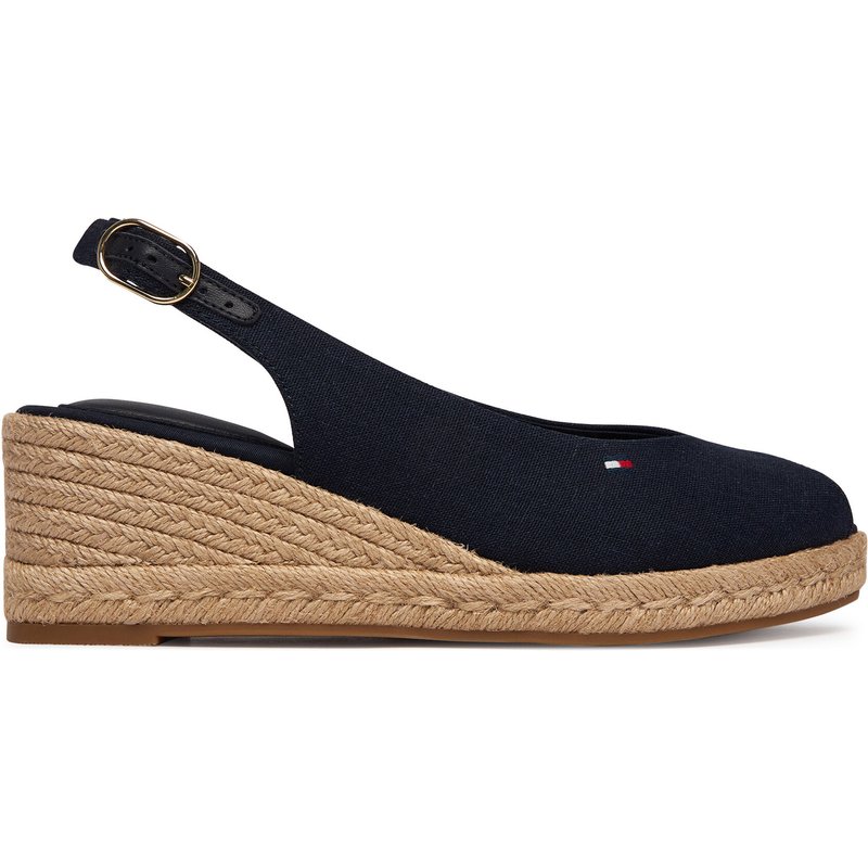 Espadrilles Tommy Hilfiger Mid Wedge Espad Slingback FW0FW09228 Dunkelblau