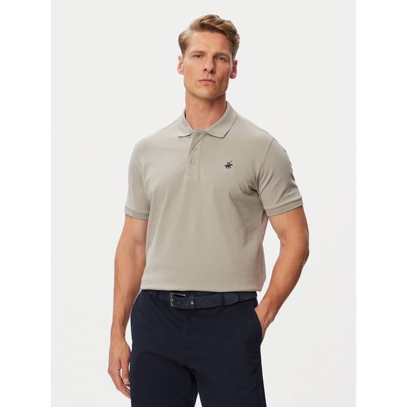 Beverly Hills Polo Club Poloshirt P-SS26M-P42560 Grau Regular Fit