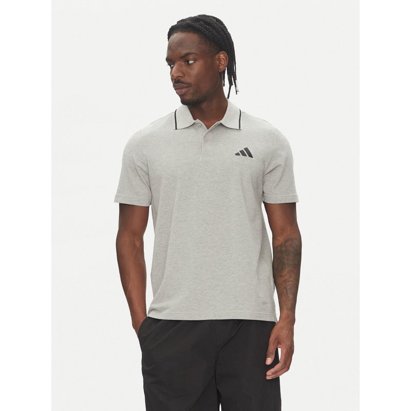 adidas Poloshirt Essentials Small Logo JE9022 Grau Regular Fit