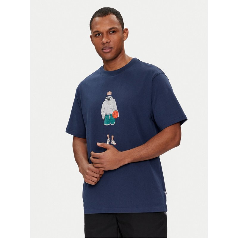 New Balance T-Shirt Basketball Style MT41578 Dunkelblau Relaxed Fit