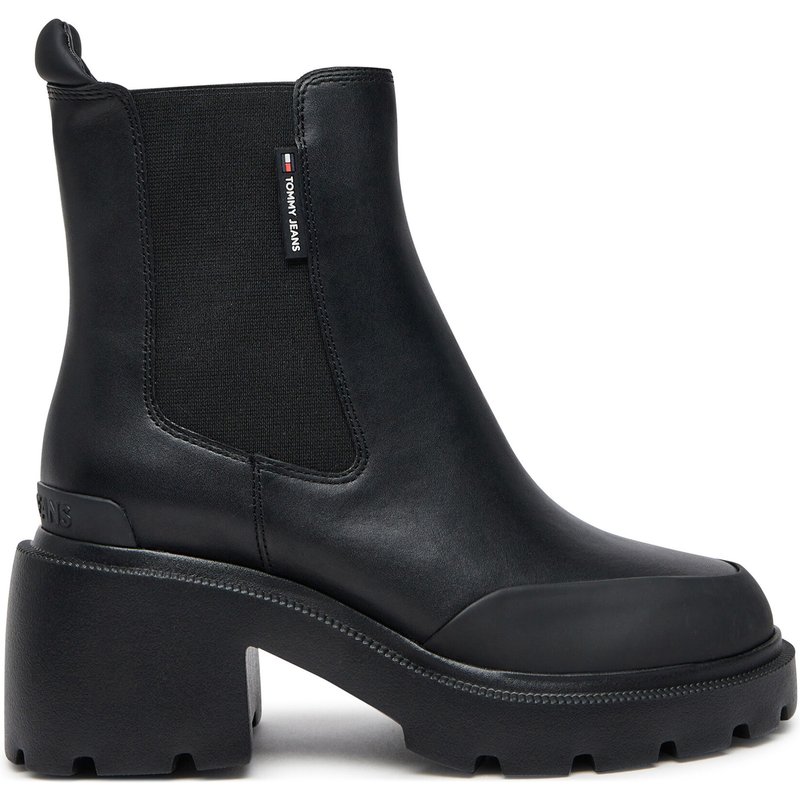 Stiefeletten Tommy Jeans Tjw Mid Heel Chelsea Boot EN0EN02681 Schwarz