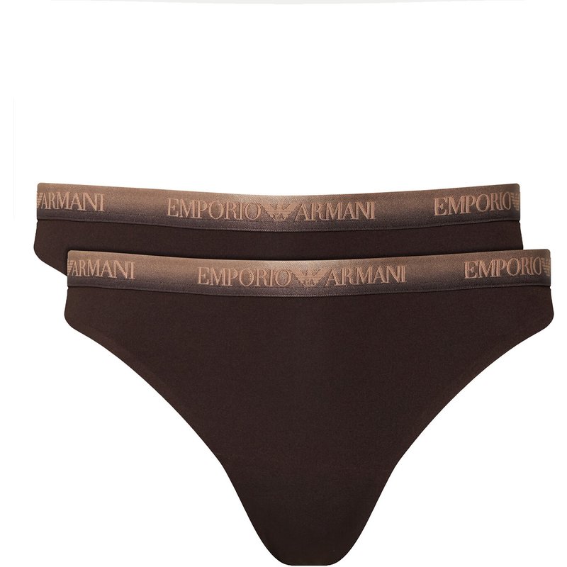 Emporio Armani Underwear String-Set EW000402 AF25572 U6279 Dunkelbraun