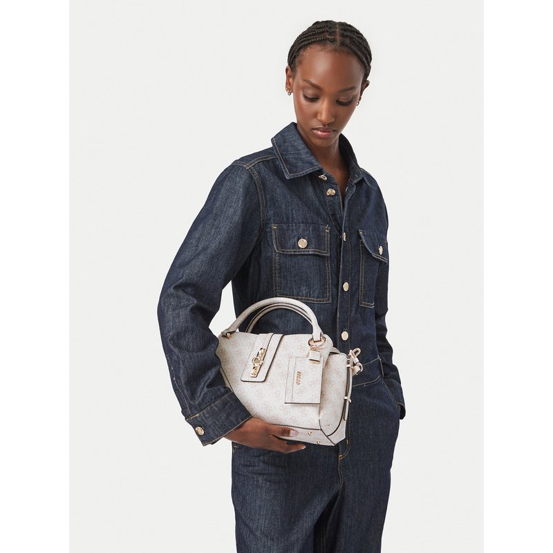 Handtasche Guess Yvonne Logo HWSG23 78060 Creme