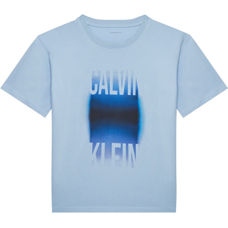 Calvin Klein Jeans T-Shirt Gradient Graphic IB0IB02446 Himmelblau Regular Fit